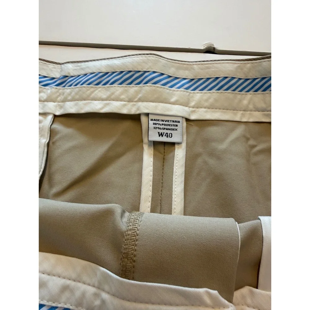 FootJoy Mens Perf Pleated Golf Shorts Khaki Beige 24075 Size 40 NWT